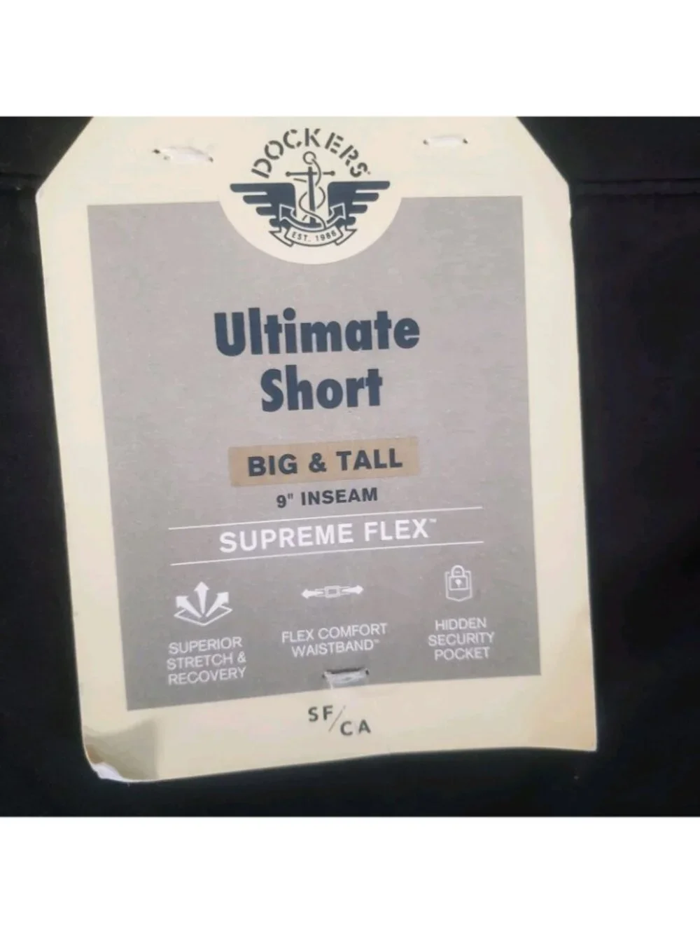 NWT Dockers Navy Blue Khaki Ultimate Shorts Men's Size 48 ,9 